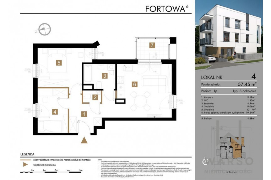 Warszawa, Bielany, Fortowa, Zamieszkaj w kameralnym budynku apartamentowym